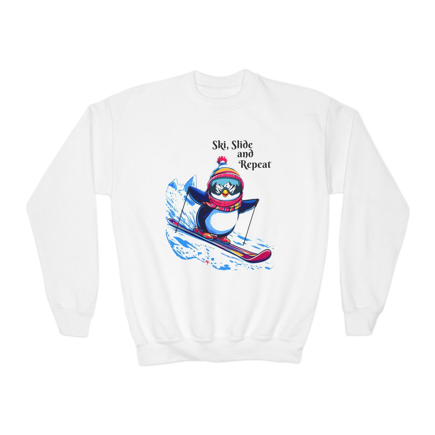 "Ski, Slide, and Repeat" Kids Sweatshirt