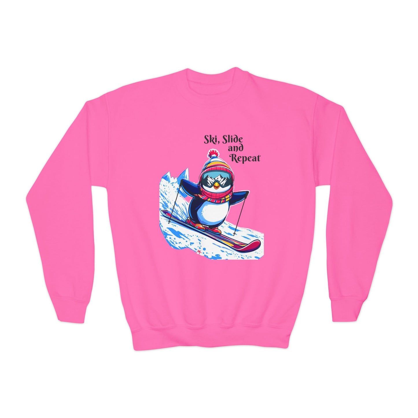 "Ski, Slide, and Repeat" Kids Sweatshirt