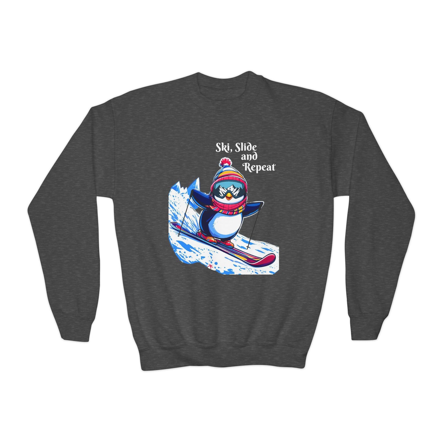 "Ski, Slide, and Repeat" Kids Sweatshirt