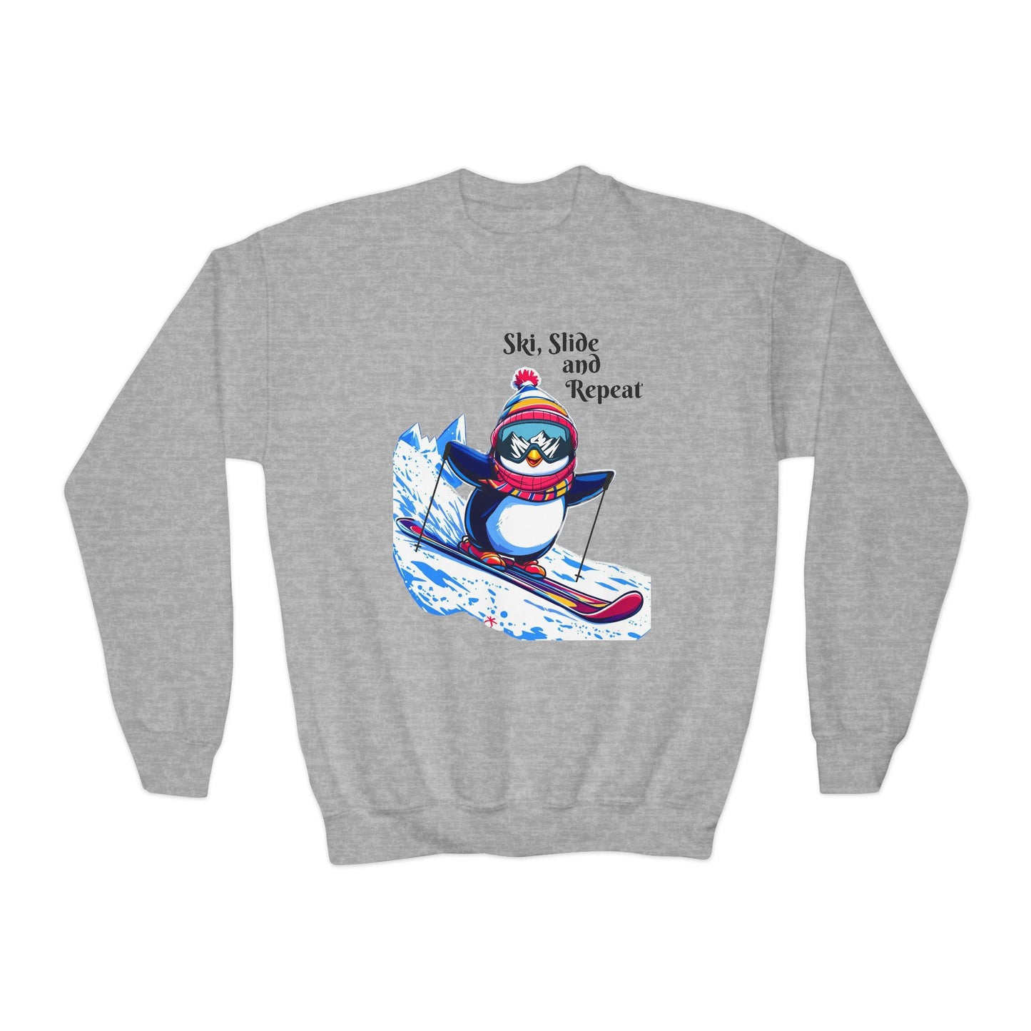 "Ski, Slide, and Repeat" Kids Sweatshirt